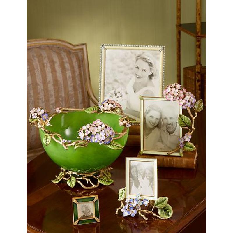 Jay Strongwater Sophie Hydrangea Glass Bowl - Leaf SDH2307-229