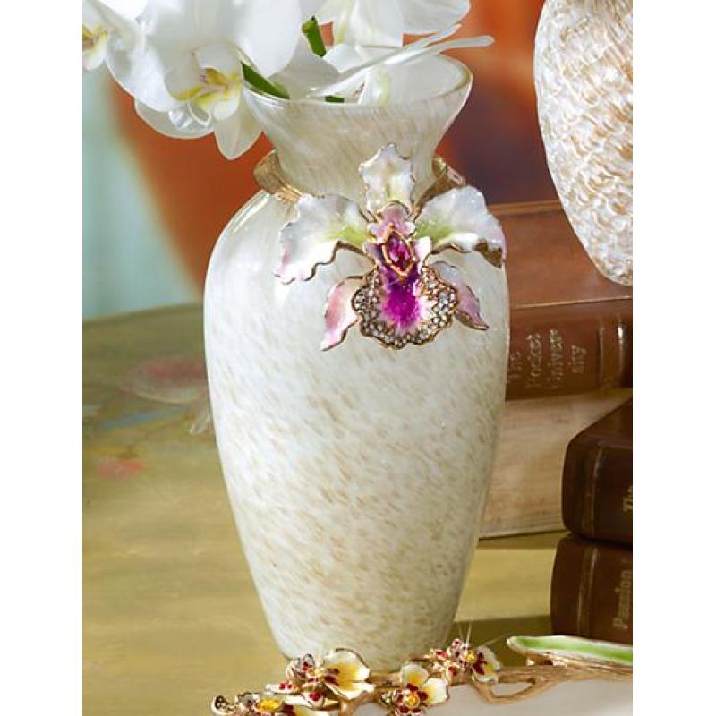 Jay Strongwater Loretta Orchid Vase Flora SDH2383-256