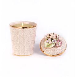 Jay Strongwater Riley Hydrangea Candle - Flora