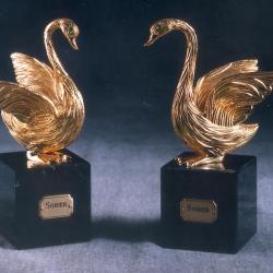 Soher Figure Swan Gold 5038 New