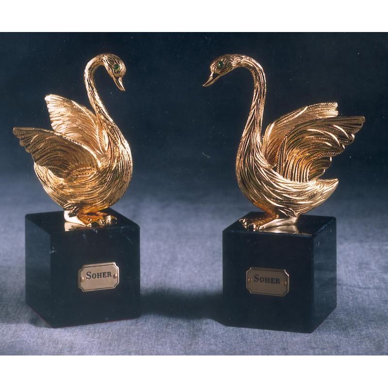 Soher Figure Swan Gold 5038 New