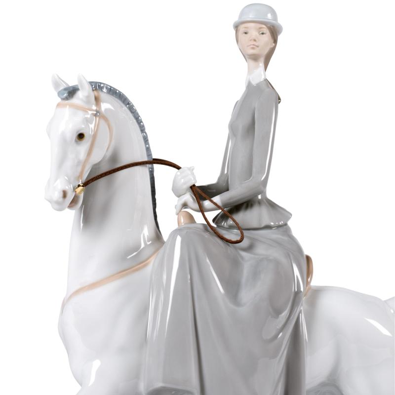 Lladro Woman on Horse Figurine 01004516