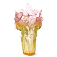 Daum Crystal Amaryllis Pink Vase 03534-1
