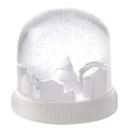 Daum White snow globe