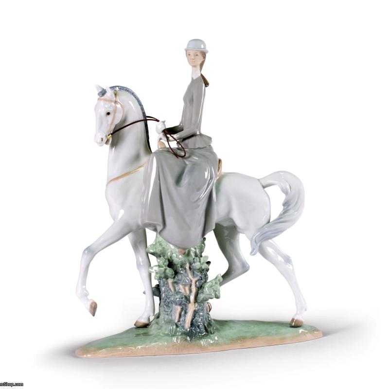Lladro Woman on Horse Figurine 01004516