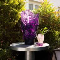 Daum Magnum violet vase Camélia 05742