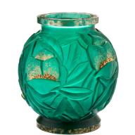 Daum Gilded Green Vase Empreinte 75ex