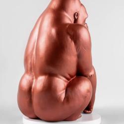 Lladro Gorilla Sculpture. Metallic red. Limited Edition 01009747