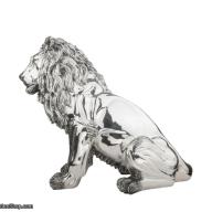 Silver Guardian Lion Statue SKU: 7514