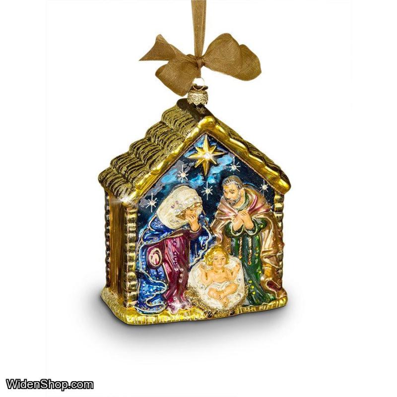 JAY STRONGWATER Holy Family Glass Ornament SDH2107-250