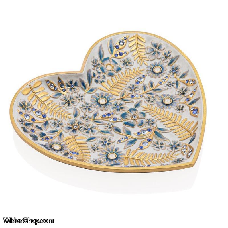 Jay Strongwater Aria Floral Heart Trinket Tray SDH6610-284