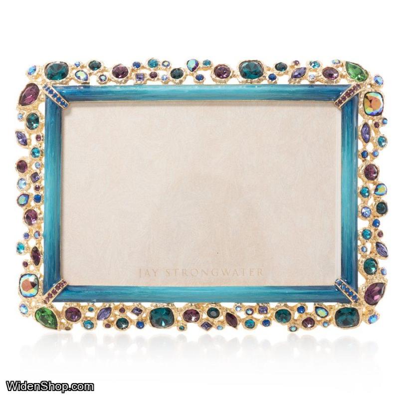 Jay Strongwater Emery Bejeweled 4" x 6" Frame SPF5813-208