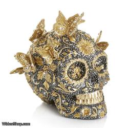 Jay Strongwater Frida Pave Skull with Butterflies Figurine SDH1909-270