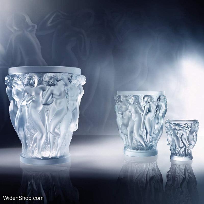 Lalique Crystal Clear Bacchantes Vase Small