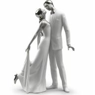 Lladro Happy Anniversary Couple Figurine. Silver Lustre 01007045