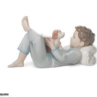 Lladro Shall I Read You A Story? Boy Figurine 01008034