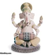 Lladro Mridangam Ganesha Figurine 01008316