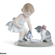 Lladro Kitty's Breakfast Time Figurine 01008498