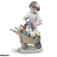 Lladro Let's Go for A Ride Girl Figurine 01009133