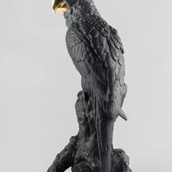 Lladro MACAW BIRD (BLACK-GOLD) 01009577