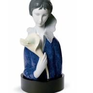 Lladro A woman with blue eyes and calla lilly 01008385
