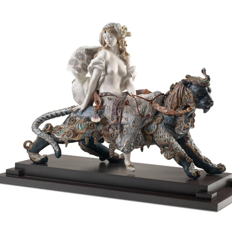 Lladro Bacchante on A Panther Woman Sculpture Limited Edition 01001949
