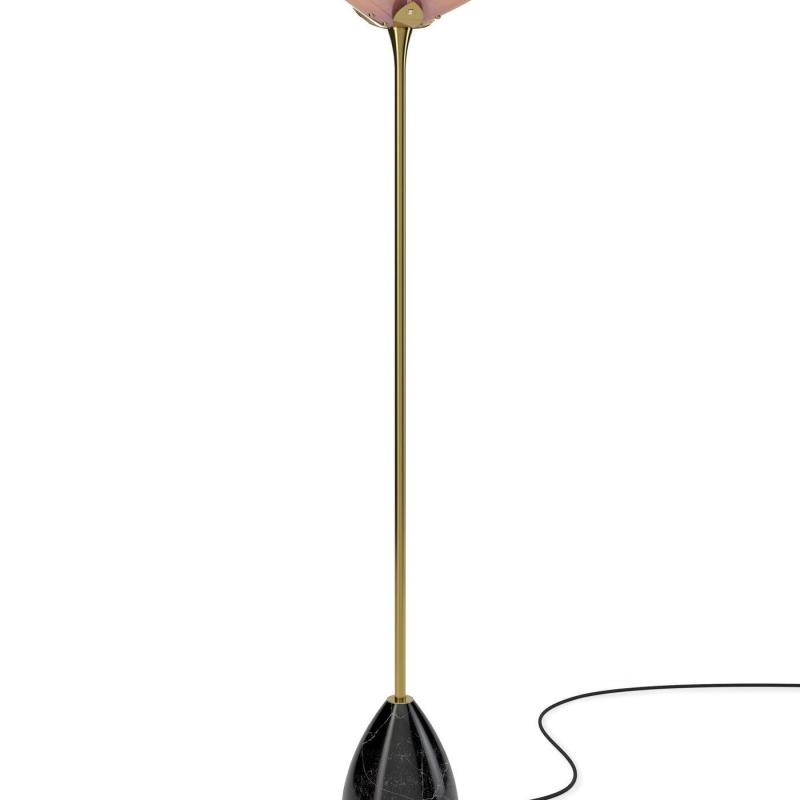 Lladro Blossom Floor Lamp. Pink and Golden Luster. (CE) 01024124