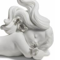Lladro Day Dreaming at Sea Mermaid Figurine. Silver Lustre 01008546