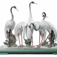 Lladro Flock of Cranes Sculpture. Limited Edition 01008697