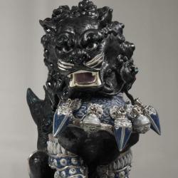 Lladro Guardian Lion Sculpture Black Limited Edition 01001995