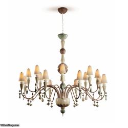 Lladro Ivy and Seed 16 Lights Chandelier. Large Flat Model. Spices (CE/UK) 01023876