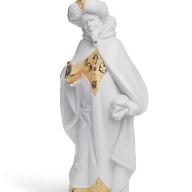 Lladro King Balthasar Nativity Figurine. Golden Lustre 01007145