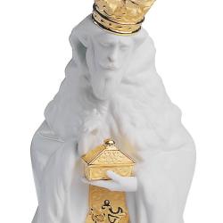 Lladro King Gaspar Nativity Figurine. Golden Lustre 01007144
