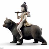 Lladro Kintaro and The Bear Figurine. Limited Edition 01008687