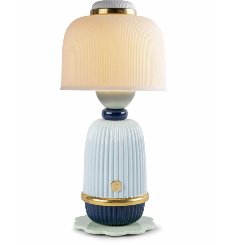 Lladro Kokeshi lamp blue 01024147