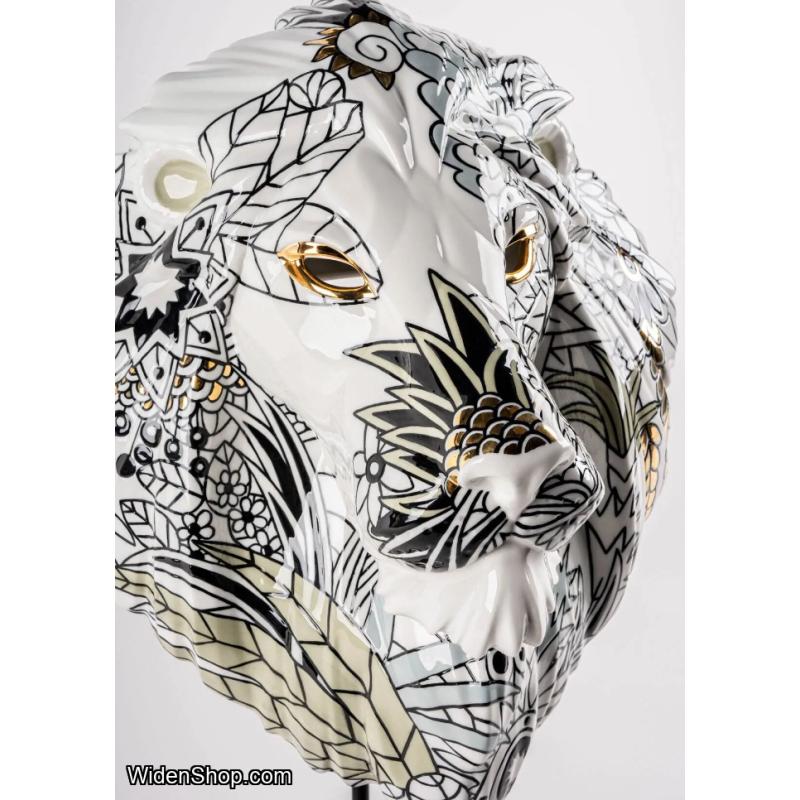 Lladro Lion Mask Wild Nature 01009703