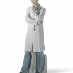 Lladro Male Doctor Figurine. Fair skin 01008188