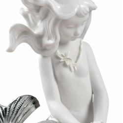 Lladro Mirage Mermaid Figurine. Silver Lustre 01009089