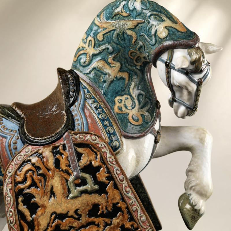 Lladro Oriental Horse Sculpture Glazed Limited Edition 01001943