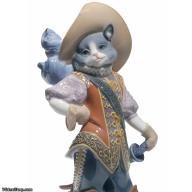 Lladro Puss in Boots Cat Figurine 01008599