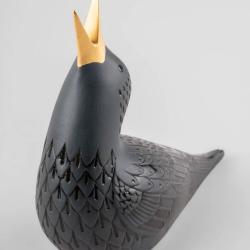 Lladro Starling I Figurine. Black 01009676