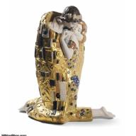 Lladro The Kiss Couple Sculpture Golden Luster 01008667