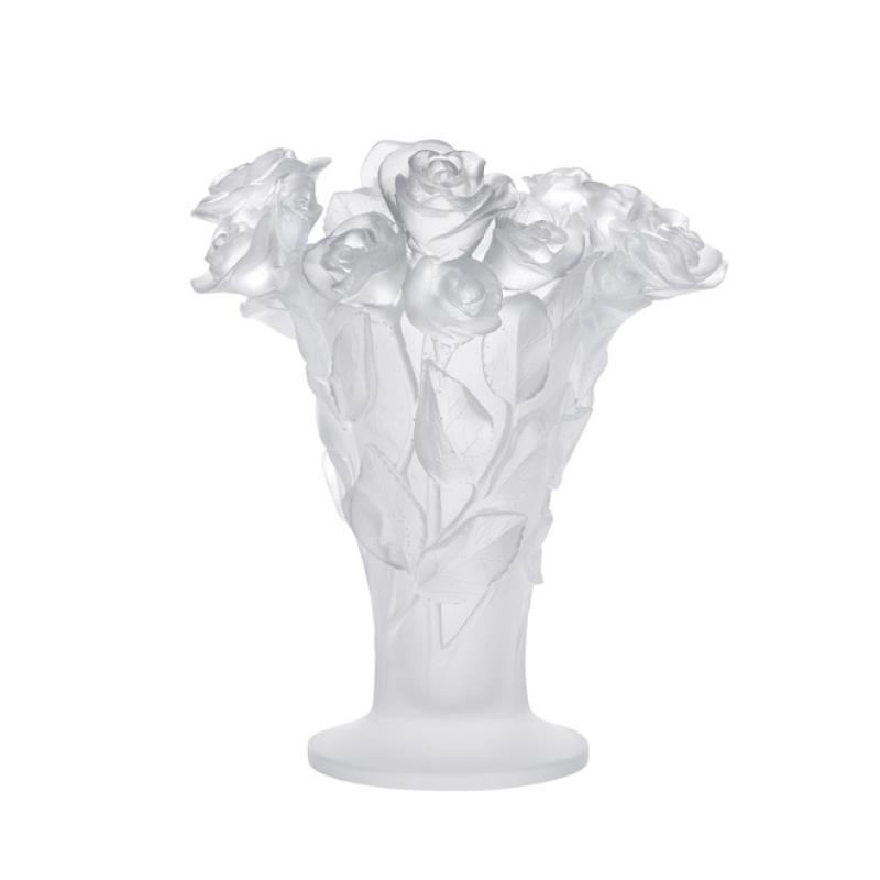 Daum Roses Vase WHITE