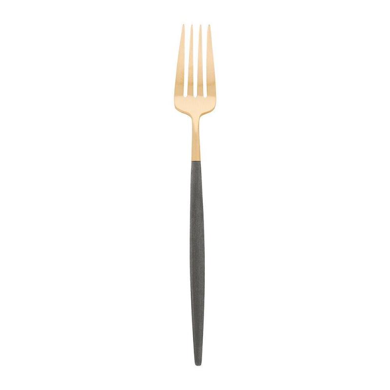 CUTIPOL Goa Cutlery Set - 24 Piece - Matt Black Gold GO.006 GB