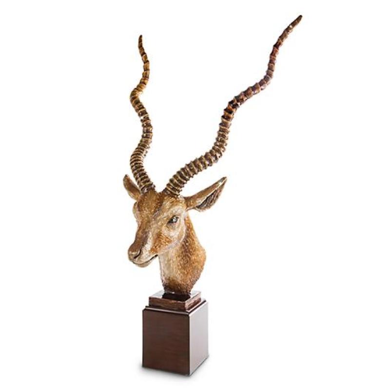 Jay Strongwater Presley Antelope Head Figurine - Natural
