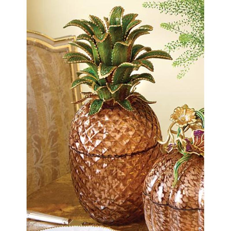 Jay Strongwater Winston Pineapple Jewelled Glass Jar Bouquet SDH2456-289