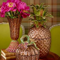 Jay Strongwater Winston Pineapple Jewelled Glass Jar Bouquet SDH2456-289