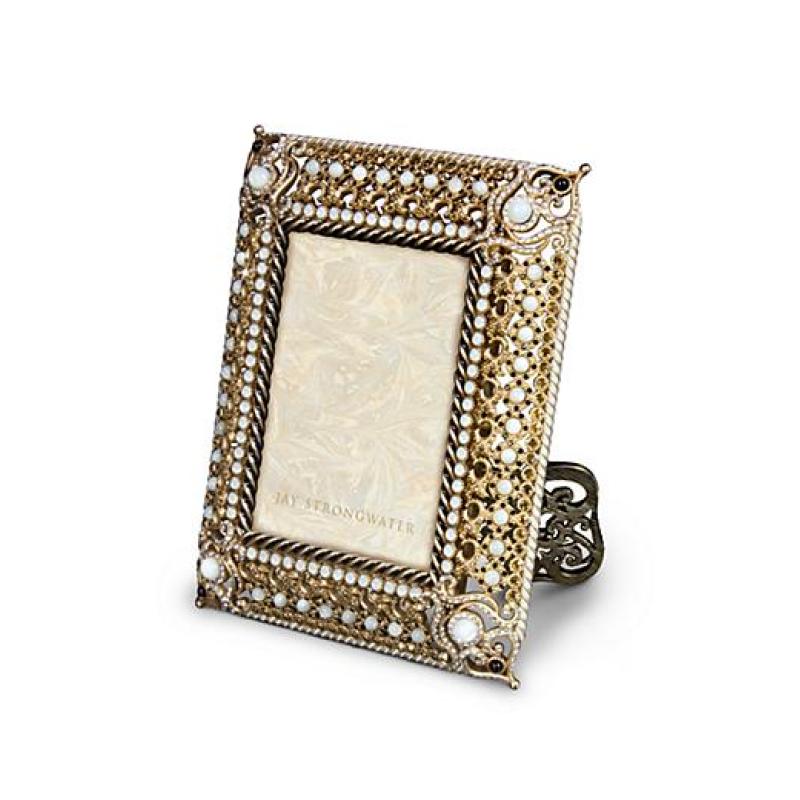 Jay Strongwater Patricia 3" x 4" Frame (Jay&#039;s First Frame)-Gold