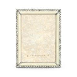 Jay Strongwater Lucas Stone Edge 5" x 7" Frame - Crystal Pearl
