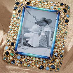 Jay Strongwater Javier Bejeweled 5" x 7" Frame - Oceana SPF5773-230